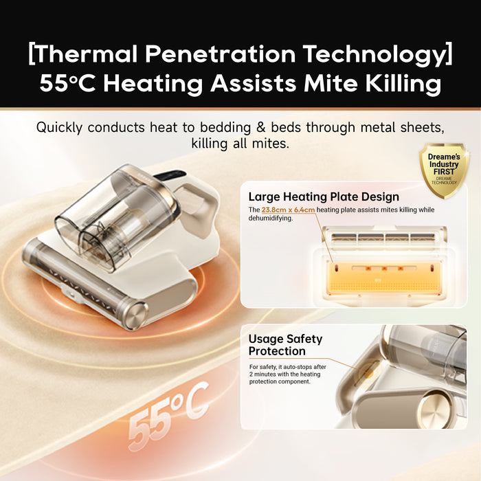 γNEWγDreame D20 Pro Dust Mite Vacuum | 55Β°C Heating | Hot Air Dehumidification | High Freq Flapping | 99.9% UV Lights