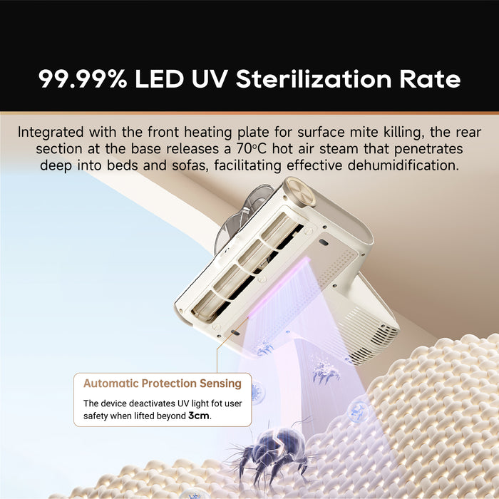 【NEW】Dreame D20 Pro Dust Mite Vacuum | 55°C Heating | Hot Air Dehumidification | High Freq Flapping | 99.9% UV Lights