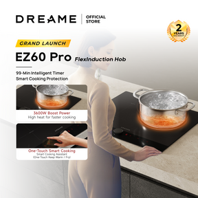 [New Launch] Dreame EZ60 FlexInduction Hob | 3600W High Power | Flexible Heating Zone Control | One-Touch Smart Cooking