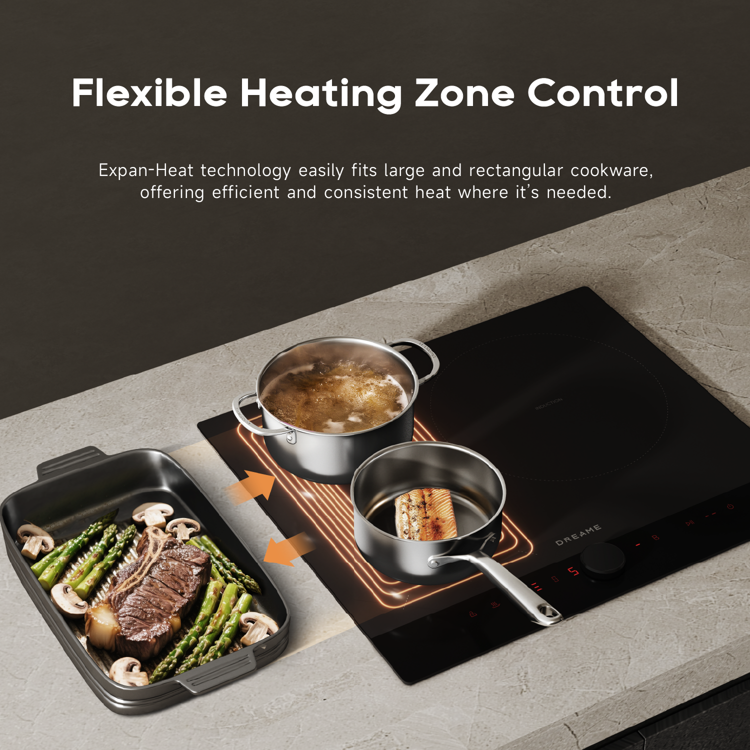 [New Launch] Dreame EZ60 FlexInduction Hob | 3600W High Power | Flexible Heating Zone Control | One-Touch Smart Cooking