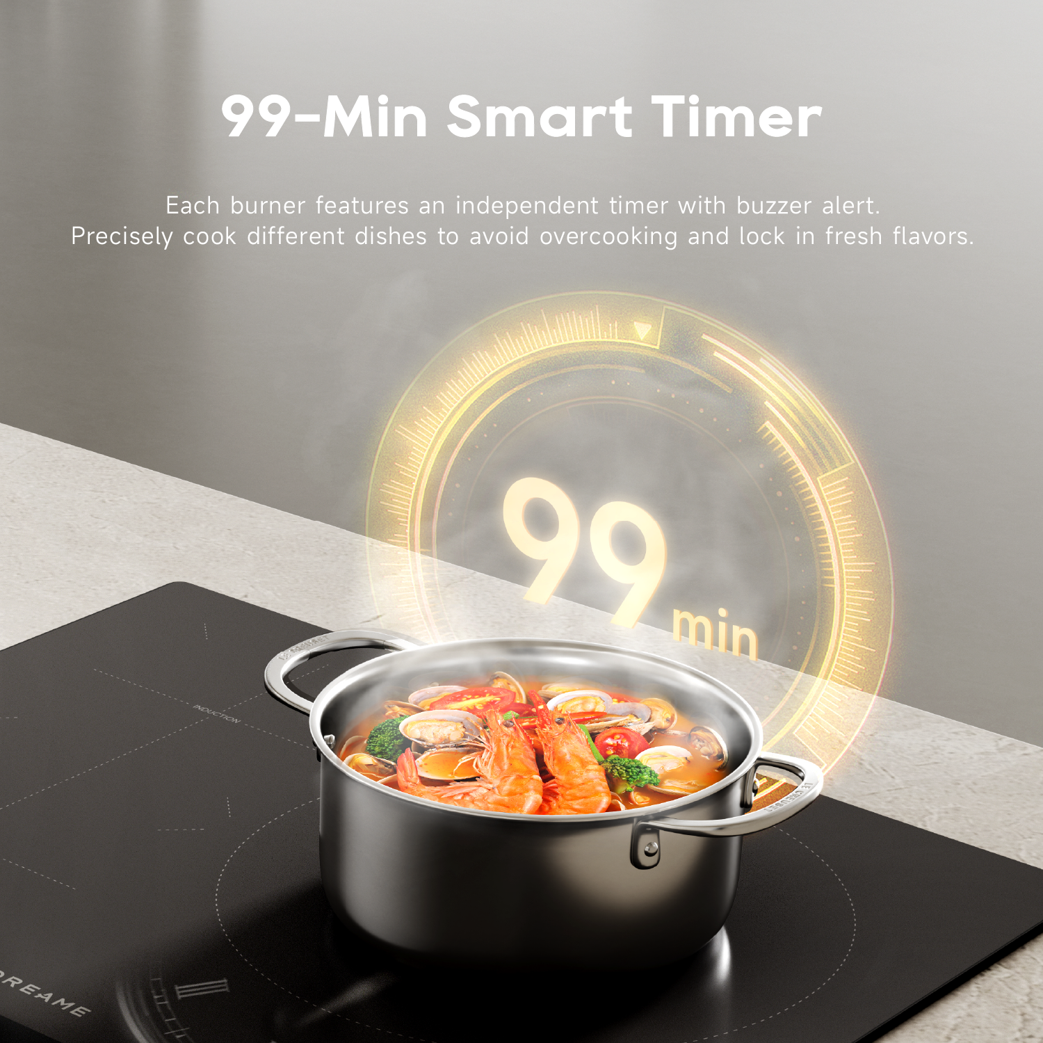 [New Launch] Dreame EZ60 FlexInduction Hob | 3600W High Power | Flexible Heating Zone Control | One-Touch Smart Cooking
