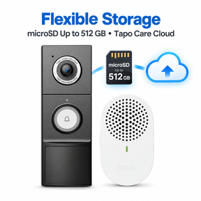 Tapo D235 2K 5MP Video Doorbell Camera with Chime | 180° Head-to-Toe View | Battery or Hardwired | Colour Night Vision | Smart AI Detection