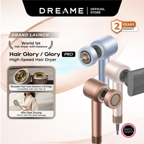 【2 Years Warranty】 Dreame Hair Glory Pro Hair Dryer | Reusable Hair Care Essence Cartridge | 40s Fast Blow Dry