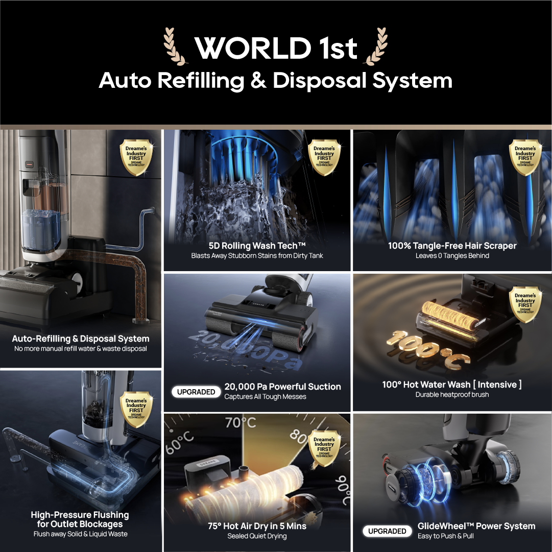 【GRAND LAUNCH】Dreame H14 Station Wet & Dry Vacuum WORLD 1st Auto Refilling & Disposal System | AutoFlow™ Water Refilling