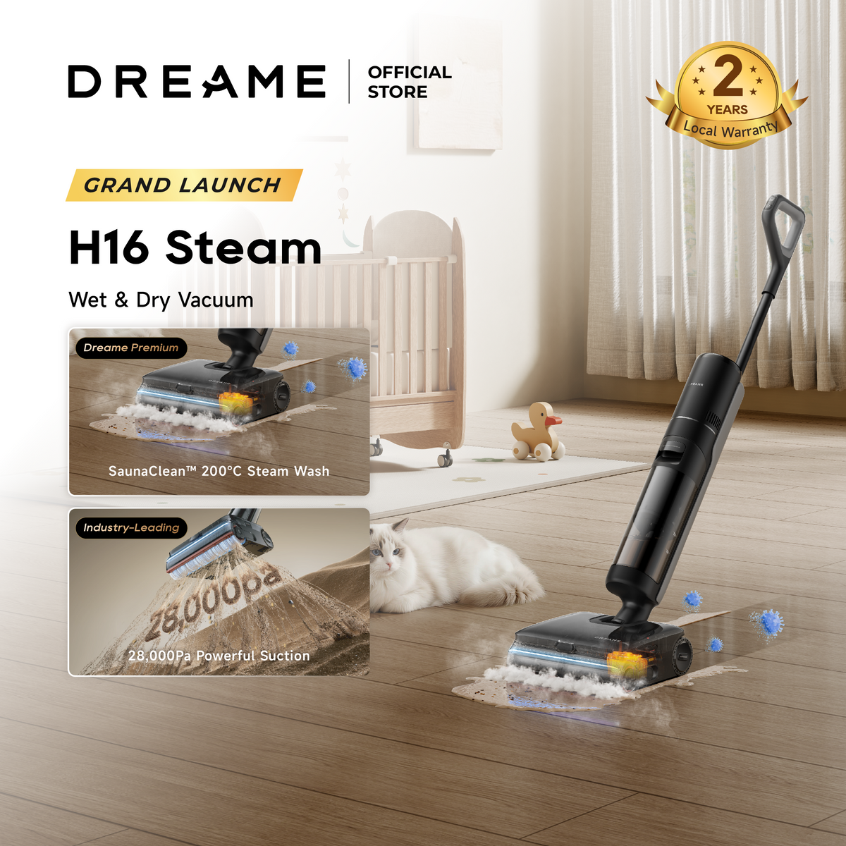 Dreame H16 Steam Wet & Dry Vacuum Cleaning