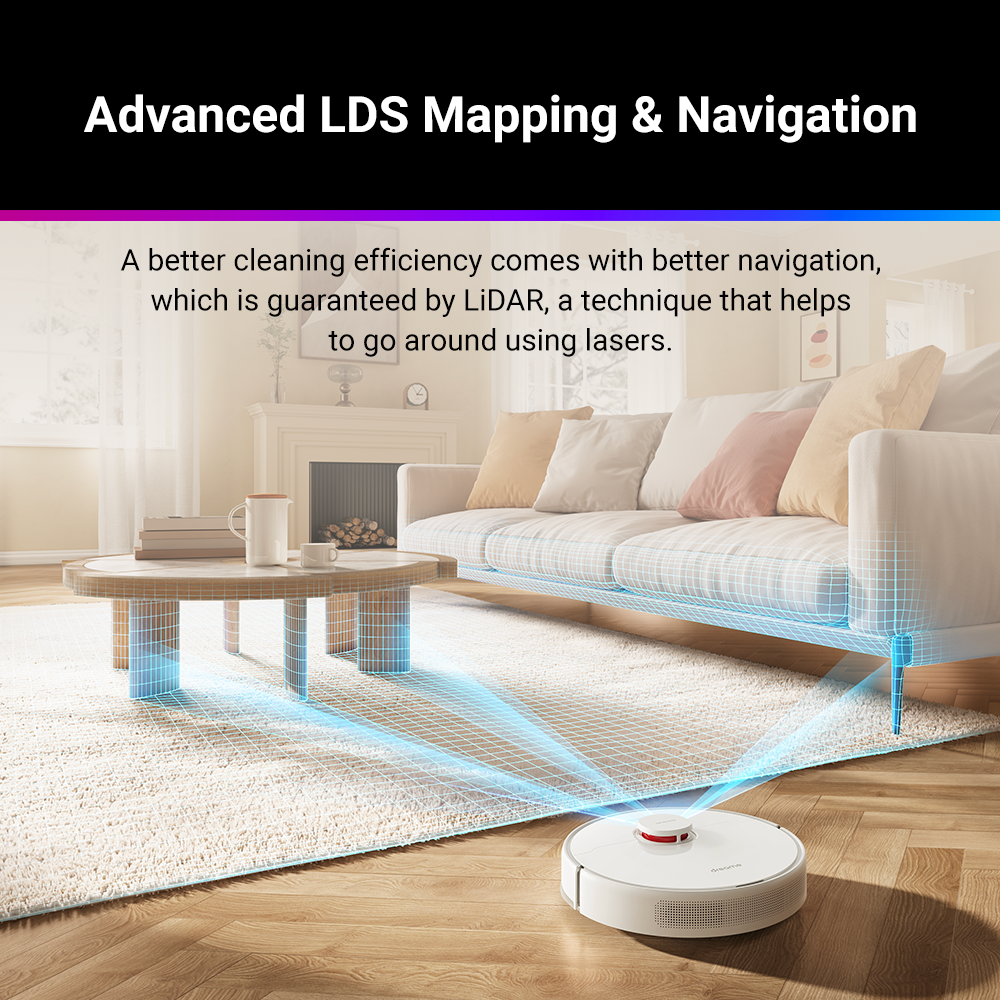 [2 Years Warranty] Dreame D9 Max Robot Vacuum and Mop | LDS Navigation | 4000 Pa Suction | Large 570ml Dust Tank