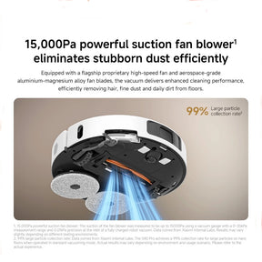 Xiaomi S40 Pro Robot Vacuum 15000 PA Suction 4 Modes Dual Rotary Mop Pad Edge Cleaning Carpet Detect