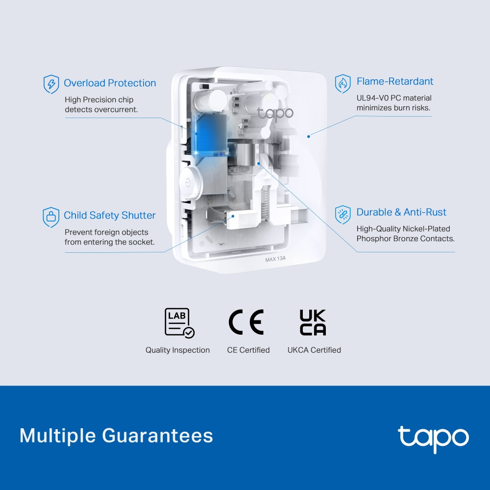 Tapo P110M Mini Smart Wi-Fi Plug with Energy Monitoring | Matter Certified | Works with Apple Home, Alexa & Google | 13A | Schedule & Auto-Off Timer