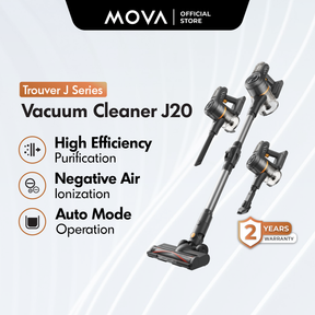 【2 Years Warranty】 MOVA J20 Cordless Stick Vacuum | 50 Mins Run Time | LED Light | Flexible Cleaning | 97% Filtration