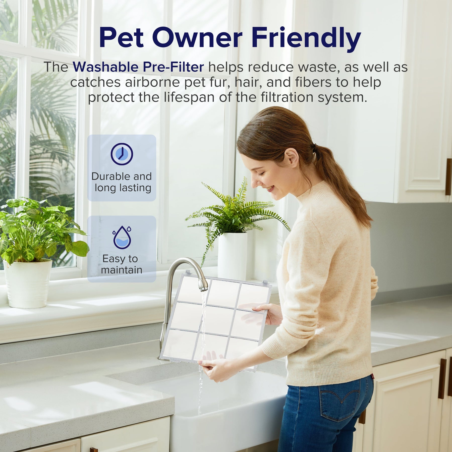 Levoit Vital 100s Pet Friendly H13 True HEPA Smart Air Purifier | Pet Mode | Odor Elimination | Medium Room