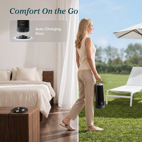 Levoit Windi Mini Pro Cordless Lightweight Portable Tower Fan