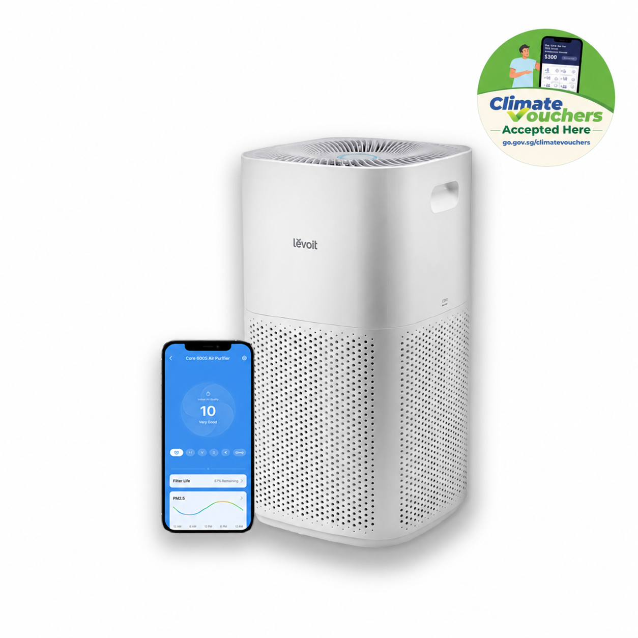 [PRE-ORDER ETA 5 OCT][CLIMATE VOUCHER $320 OFF] Levoit DC Air Purifier Fan Core 600S