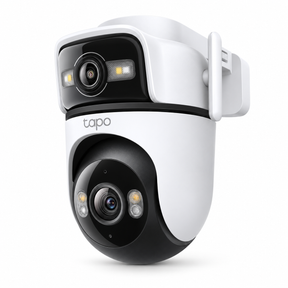 Tapo C545D Outdoor Dual Lens Pan/Tilt Security Camera | 2K 3MP + 2K 3MP, 165° Wide-Angle & 6 mm Telephoto, Smart Tracking, Wi-Fi 6 & Ethernet, IP66