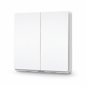 Tapo S220 Smart Light Switch 2-Gang 1-Way | No Neutral Wire Needed | Battery-Powered | App & Voice Control | Tapo Hub Required