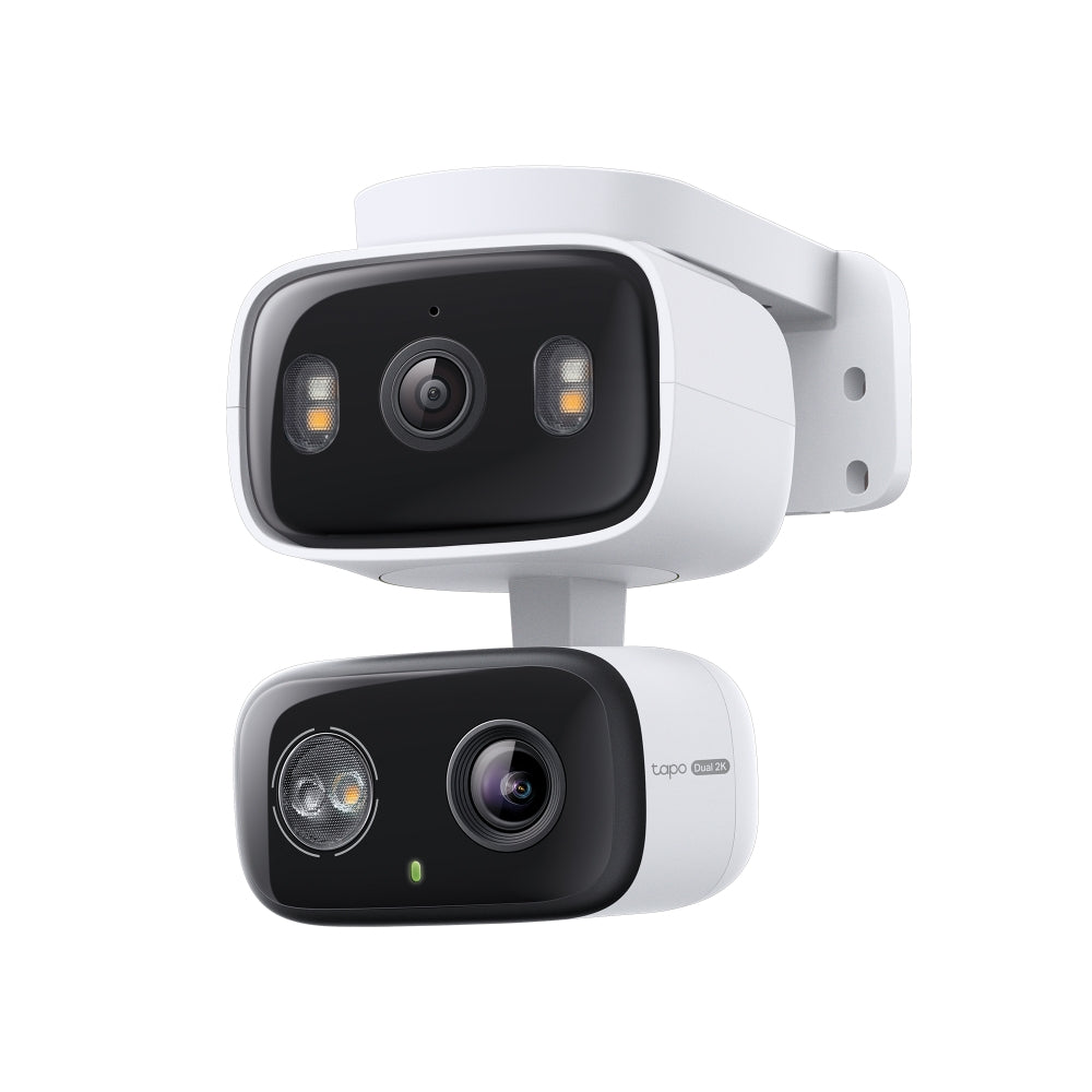 Tapo TC34 2K Dual-Lens Pan/Tilt Indoor & Outdoor Security Camera | 125° Wide + 6mm Telephoto | Smart Tracking | Colour Night Vision | Free AI Detection | IP65