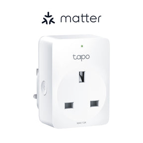Tapo P110M Mini Smart Wi-Fi Plug with Energy Monitoring | Matter Certified | Works with Apple Home, Alexa & Google | 13A | Schedule & Auto-Off Timer