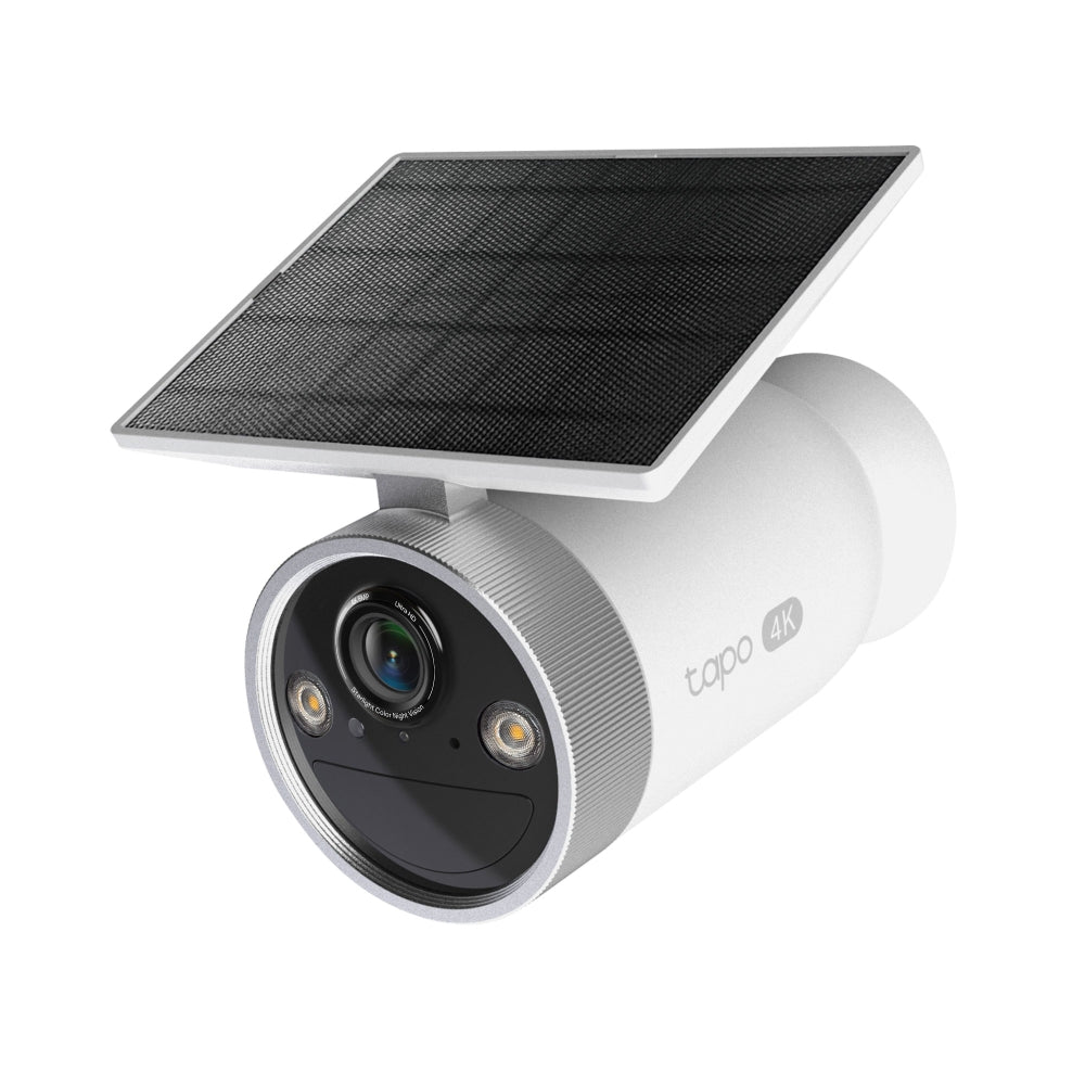 Tapo C465 4K 8MP Solar-Powered Outdoor Security Camera | Built-in Solar Panel | Up to 180-Day Battery | Starlight Colour Night Vision | Free Local AI Detection | IP65
