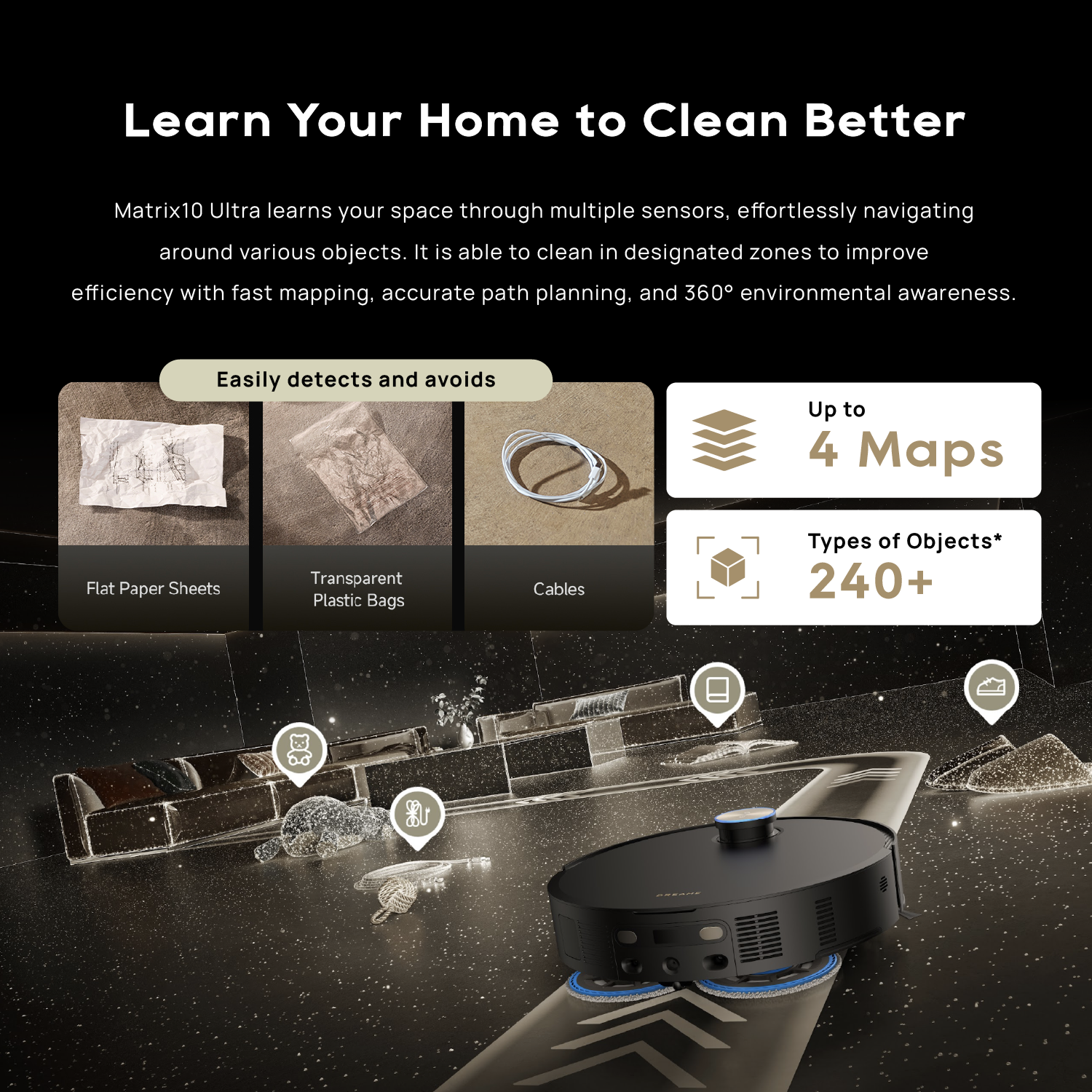 【GRAND LAUNCH】Dreame Matrix10 Ultra Robot Vacuum | Multi-Mop Switching Dock | HyperStream™ Detangling DuoBrush