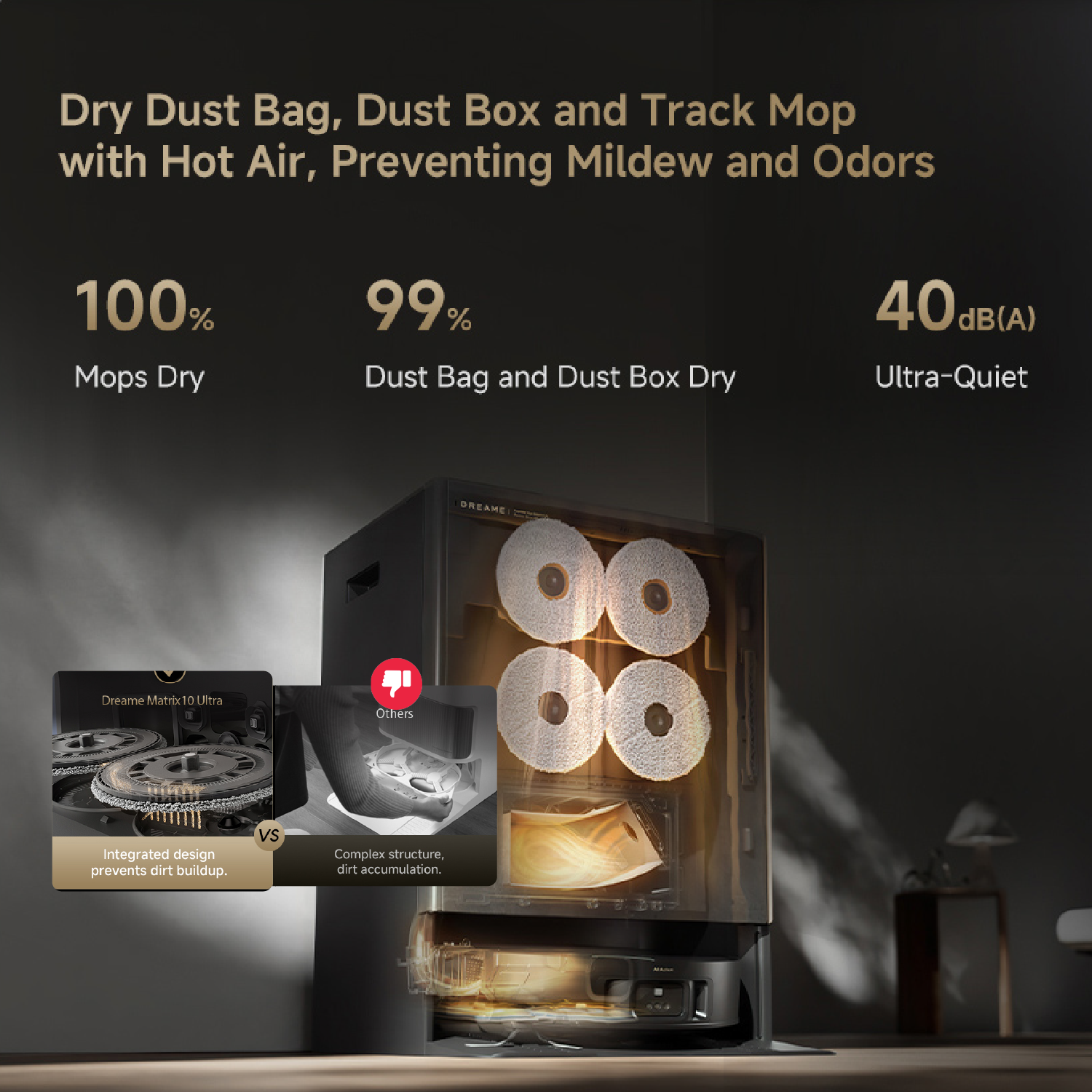 【GRAND LAUNCH】Dreame Matrix10 Ultra Robot Vacuum | Multi-Mop Switching Dock | HyperStream™ Detangling DuoBrush