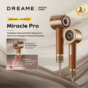 Dreame Hair Miracle Pro Hair Dryer | Deep Hair Infusion with Atomized Essence | Intelligent Heat and Airflow Regulation - Measures Distance of Hair and Automatically Adjusts Heat