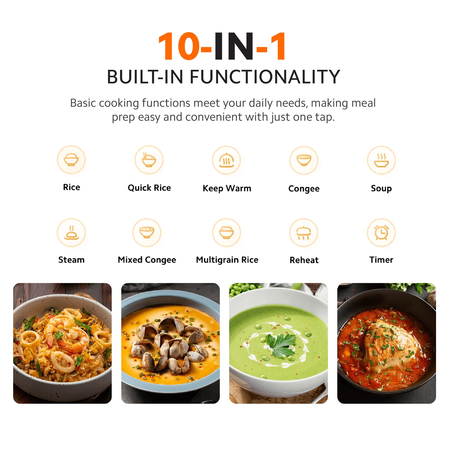 Xiaomi Multifunctional Rice Cooker | 10-in-1 Functionality | Large Capacity | Efficient Heating