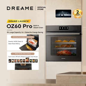 [New Launch] Dreame OZ60 Pro Built-in Steam Oven | All-In-One Functionality - Smart Cooking System | 1600W High-Power Steam | 81L Large Capacity