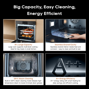[New Launch] Dreame OZ60 Pro Built-in Steam Oven | All-In-One Functionality - Smart Cooking System | 1600W High-Power Steam | 81L Large Capacity