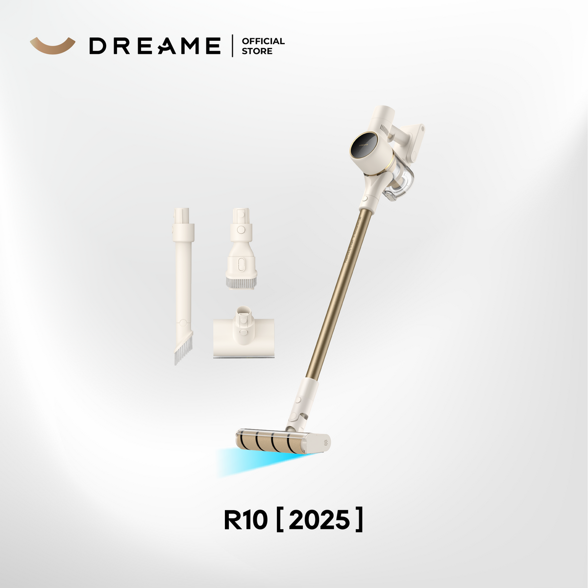 Dreame R10(2025) Cordless Vacuum Cleaner | Brush Head with Celeste Blue Light | Anti-Tangle Design