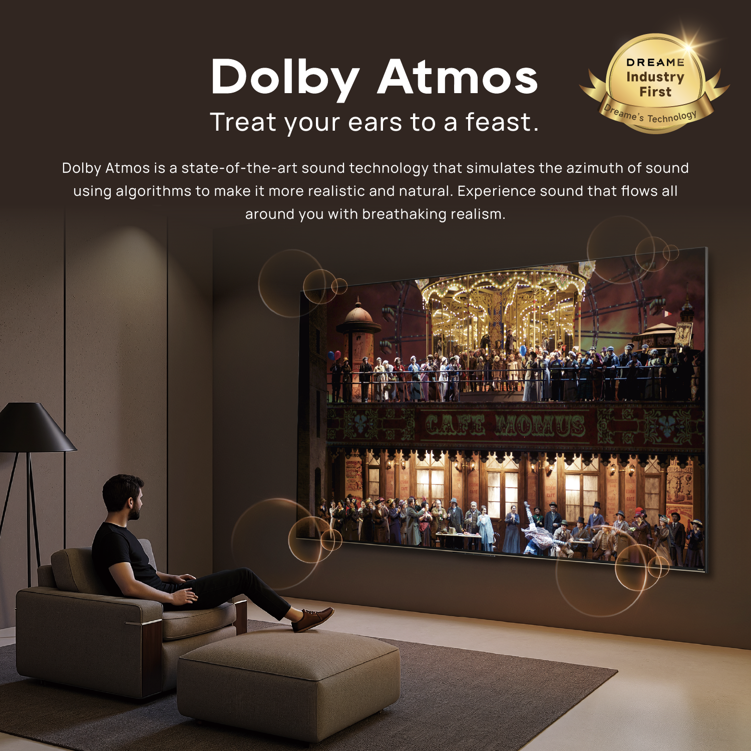 [New Launch] Dreame S100 Mini-LED 4K TV - 65 Inch | Dreame Master Sound System - Integrated Soundbar | Multiple Eye Care - Caring for Your Vision's Future