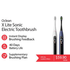 [LATEST] Oclean X Lite Smart Sonic Electric Oral 40 Days Battery Instant Feedback 5 Brushing Modes Sensitive Teeth Gum