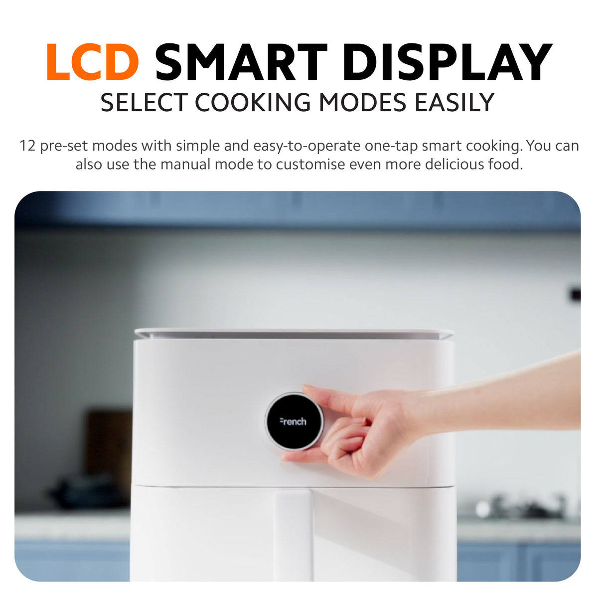Xiaomi Smart 6.5L Air Fryer 40-220°C Baking Frying Healthy Adjustable Temparature 1800W LCD Smart Display