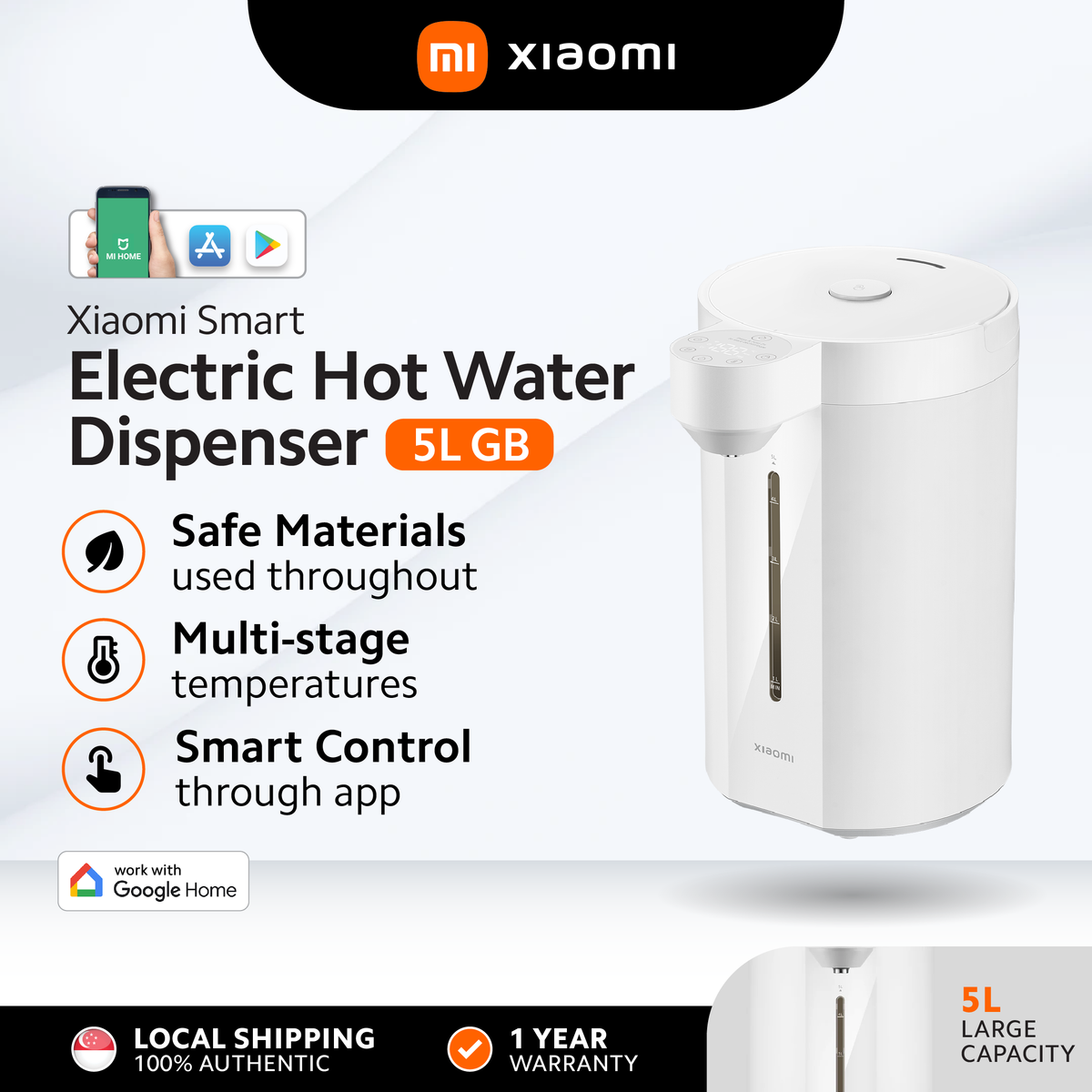 Smart Electric Hot Water Dispenser 5L