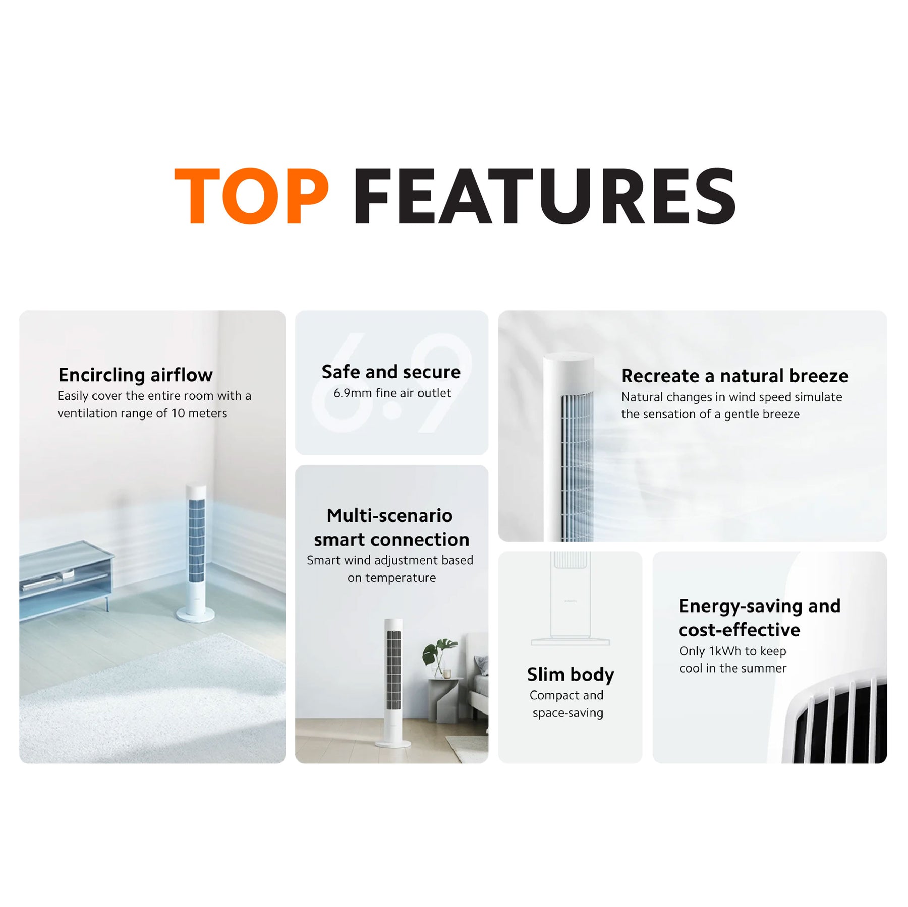 [LATEST] Xiaomi Smart Tower Fan 2 | 150° Wide Coverage | Natural Breeze Simulation | Quiet Operation | Smart Control