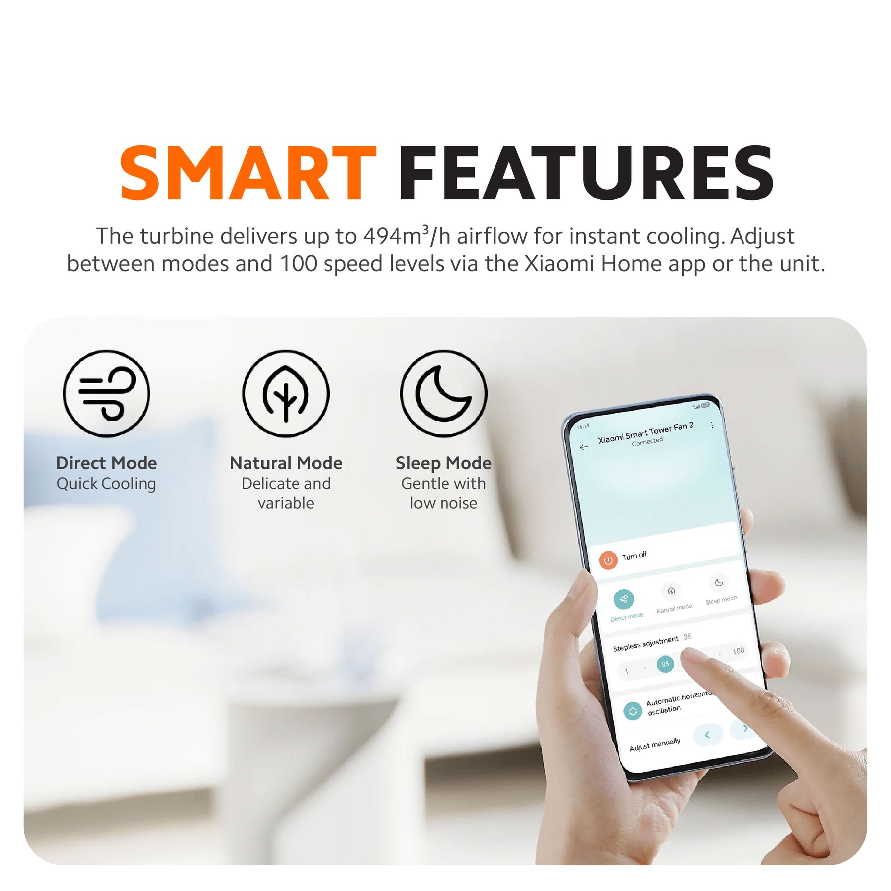 [LATEST] Xiaomi Smart Tower Fan 2 | 150° Wide Coverage | Natural Breeze Simulation | Quiet Operation | Smart Control