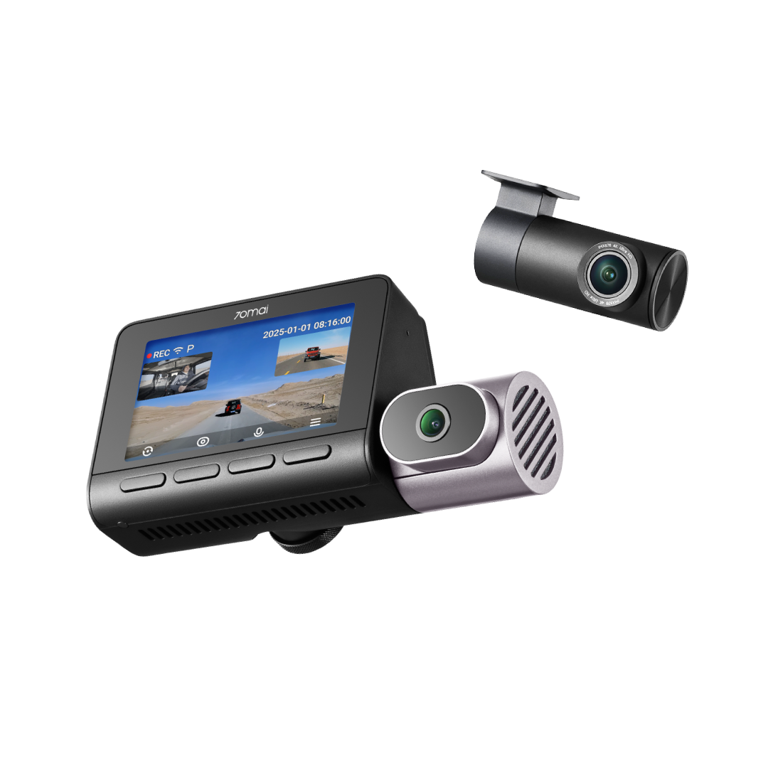 70mai T800 Dashcam | 3 Channel Dashcam | Dual 4K HDR | 4G GPS & AI Parking Surveillance