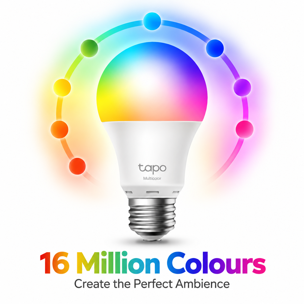 Tapo L530E TP-Link Smart Wi-Fi LED Light Bulb 16 mil Colors  (E27/No Hub required/Google Assistant) Single Pack / 4 Pack
