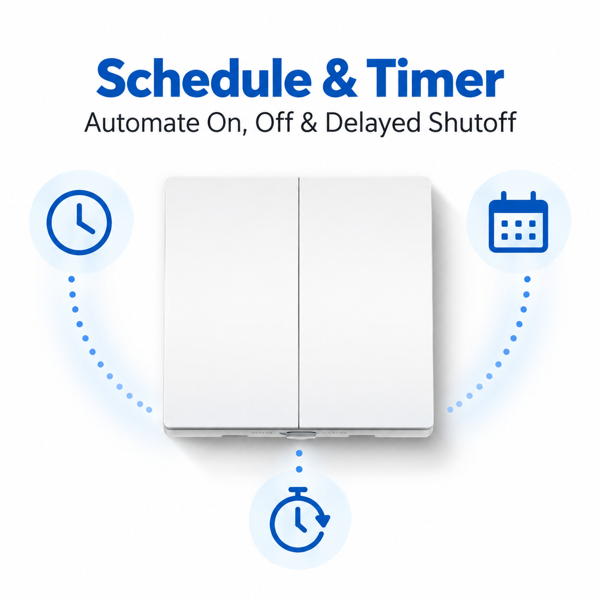 Tapo S220 Smart Light Switch 2-Gang 1-Way | No Neutral Wire Needed | Battery-Powered | App & Voice Control | Tapo Hub Required