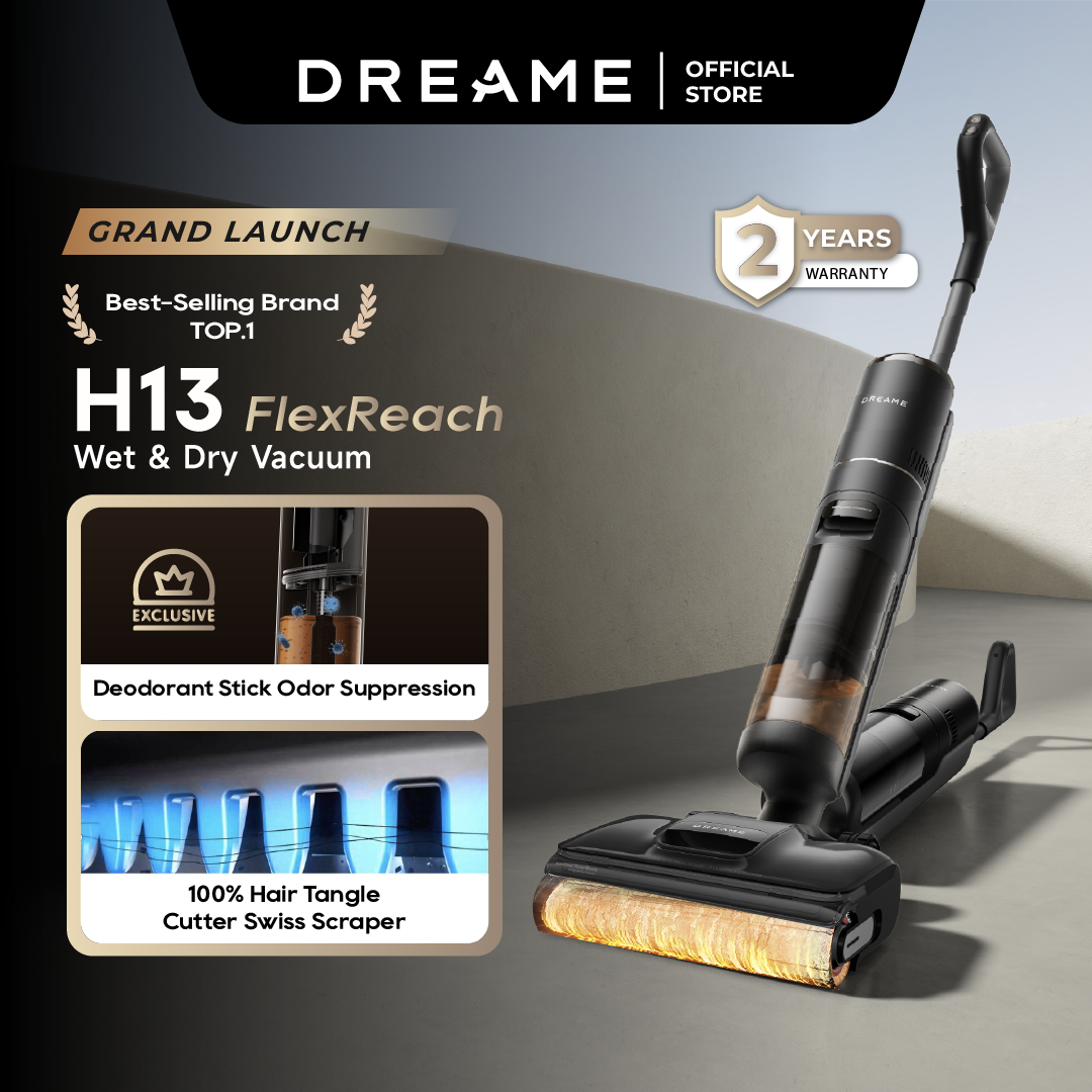 【NEW】Dreame H13 FlexReach Wet and Dry Cordless Vacuum Cleaner | Deodorant Stick Odor Suppression | 90°C Hot Wash & Dry