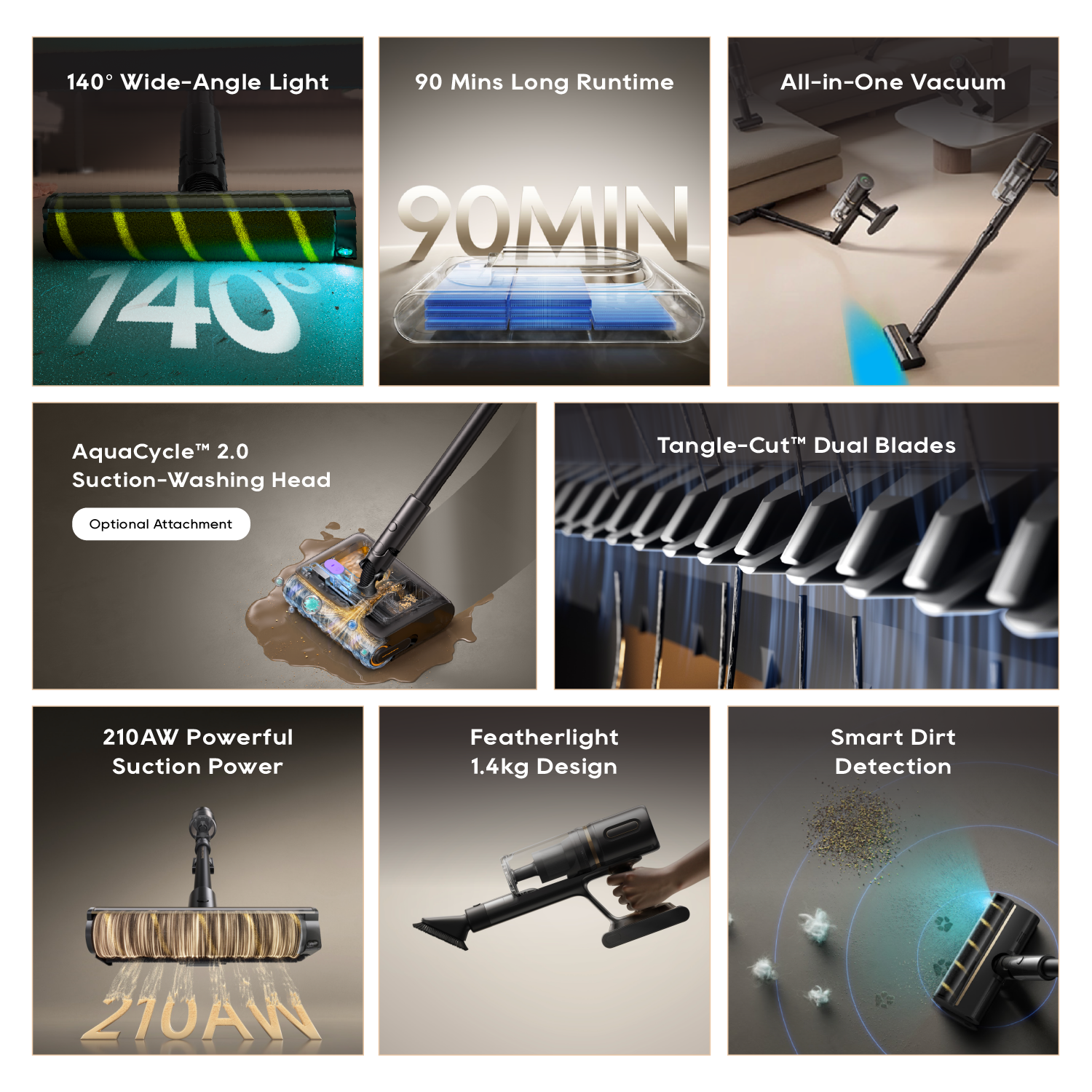 [GRAND LAUNCH] Dreame V50 Wet & Dry Dual Cleaning Cordless Vacuum | Tangle-Cut™  Motorized Dual Blades | 140° Blue Light