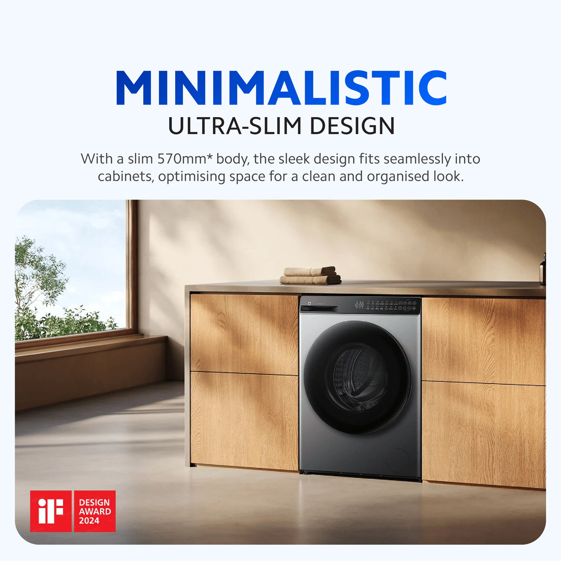[$400 OFF Climate Voucher] Xiaomi Mijia Front-Load Washing Machine + Dryer 2In1 |10.5 kg | Power Wash & Steam Hygiene