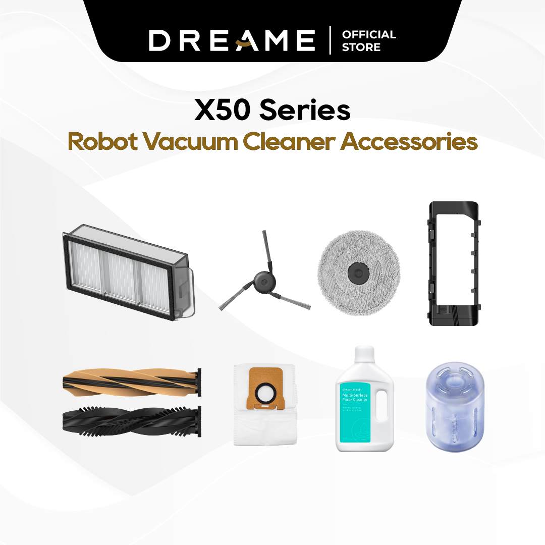 Dreame X50 Ultra & X50 Master Robot Vacuum Cleaner Accessories HyperStream™ Detangling DuoBrush Side Brush Dust Bin Filter