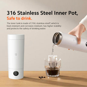 Xiaomi Portable Electric Hot Water Cup Kettle 110/220V Travel 350 ML 6 Modes 45 to 99 degrees Compact Light Weight