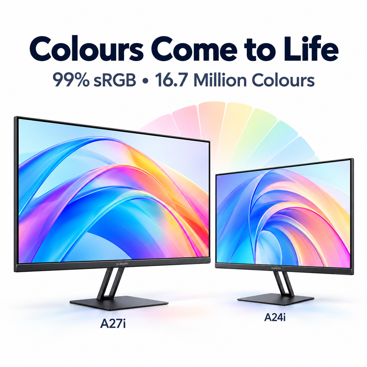 Xiaomi Monitor A24i / A27i | 23.8" & 27" FHD IPS | 100Hz Refresh Rate | ΔE<2 Factory Calibrated | TÜV Low Blue Light | Ultra-Slim 7.5mm | HDMI & DP 1.4 | VESA Mount