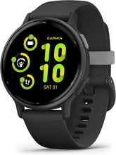 Garmin voactive 5, Health and Fitness GPS Smartwatch, AMOLED Display, Up to 11 Days of Battery, Black / Blue