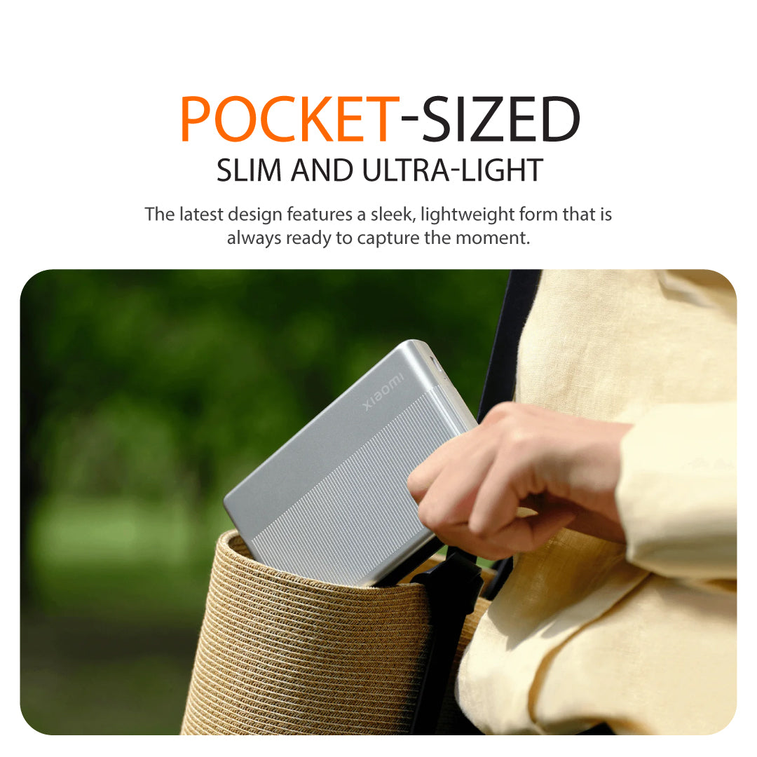Xiaomi 1S Portable Photo Printer Compact Inkless Print Bluetooth 3 Users Zink Technology Xiaomi Home USB C Charging