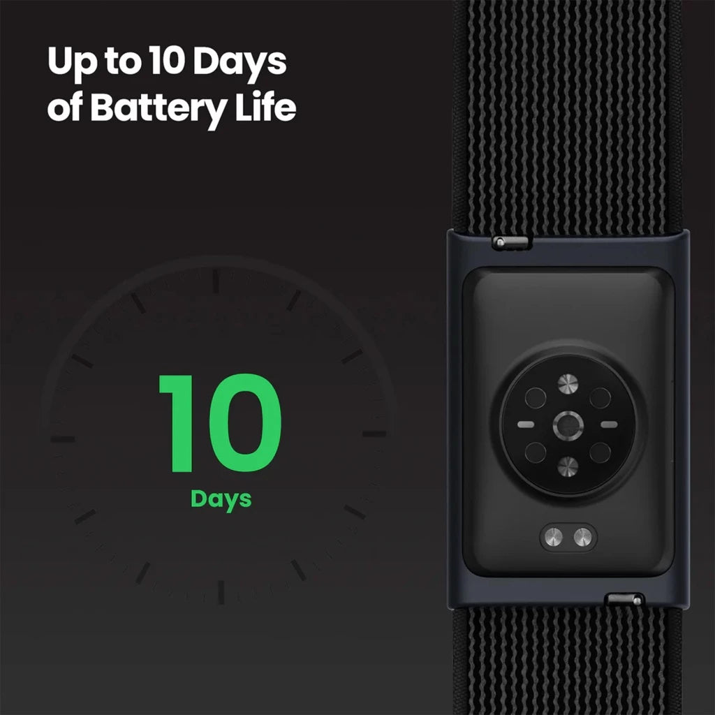 Amazfit Helio Strap Smart Band Fitness Tracker, 24/7 Activity and Sleep Tracker with Heart Rate, 10 Days Battery Life, 27 Sports Modes, Strength Training, HYROX, No Subscription Required for Android