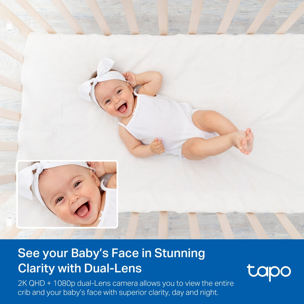 [WORLD FIRST] TAPO TP-LINK TC840 Baby Sleep Analysis Built In Lullabies White Noise Wall Ceiling Bed Mount 4MP Baby Cry