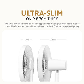 Xiaomi Mijia Smart Standing Fan Pro Slim | DC Inverter Silent Floor Fan with Remote | 26.8dB Quiet | 1 Yr Warranty