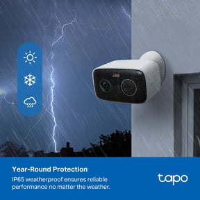 Tapo TC80 1080P Wire-Free Outdoor Security Camera | Up to 180-Day Battery | Colour Night Vision | Free AI Person Detection | IP65 Weatherproof