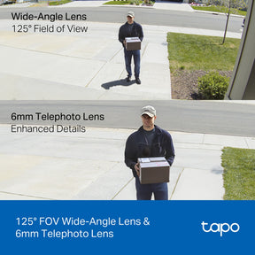 Tapo TC34 2K Dual-Lens Pan/Tilt Indoor & Outdoor Security Camera | 125° Wide + 6mm Telephoto | Smart Tracking | Colour Night Vision | Free AI Detection | IP65